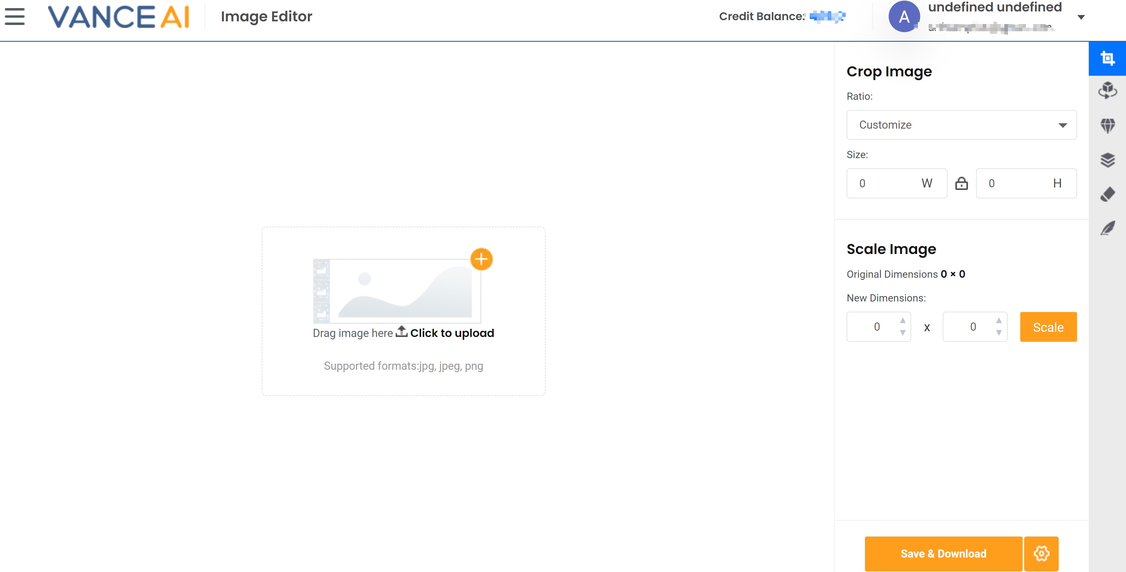 Image editor workspace